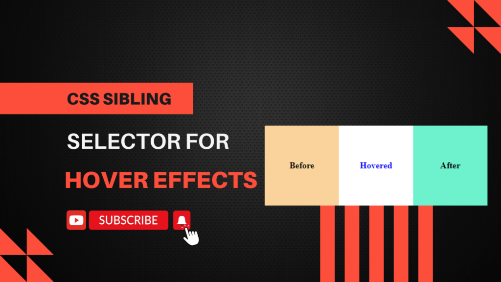 CSS sibling selector when hover