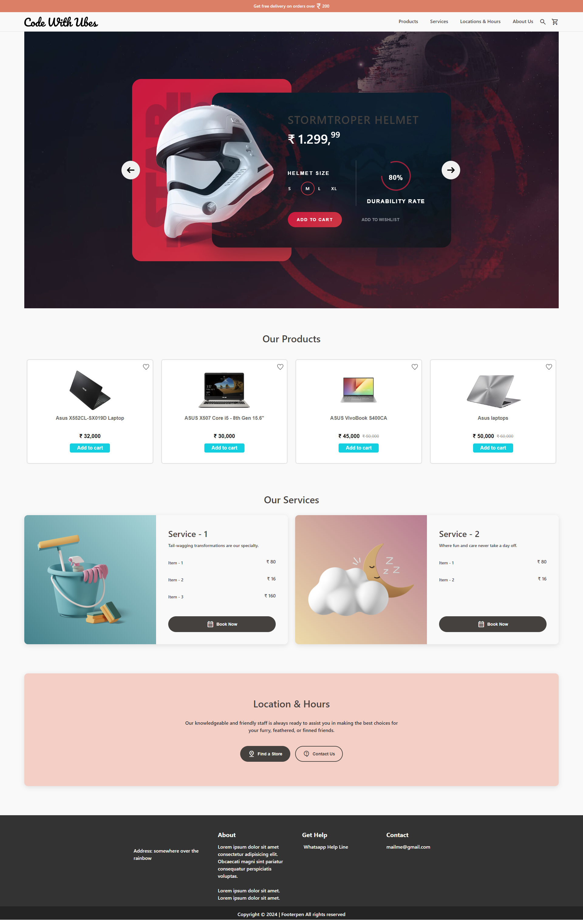 Get a Free E-Commerce Template for Your Website