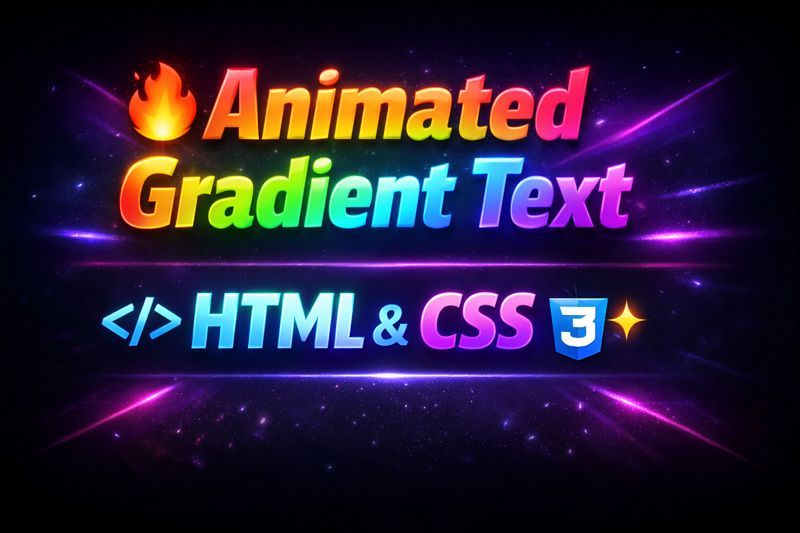 Animated Gradient Text Effect using HTML & CSS