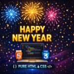 Happy New Year Animation 🎉 | Pure HTML & CSS | No JavaScript
