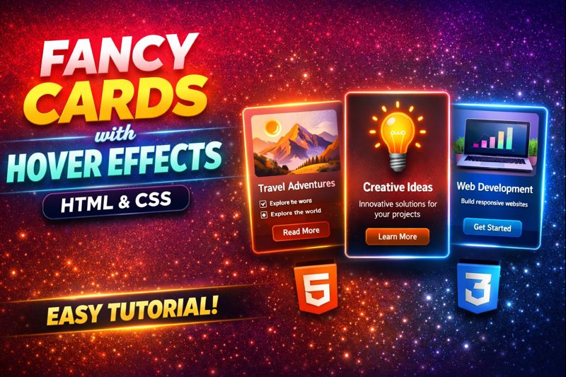 Fancy Cards with Hover Effects