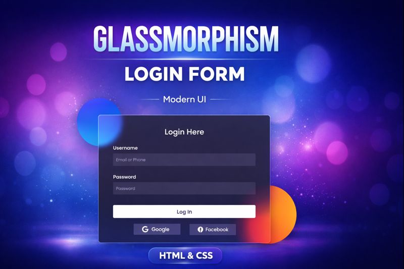 Glassmorphism Login Form Tutorial