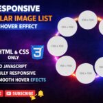 Responsive Circular List of images with hover effect